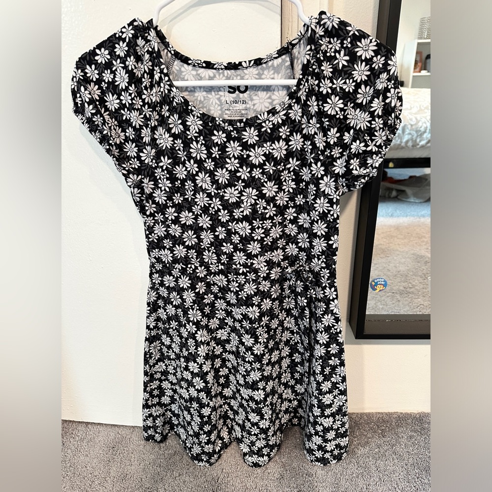 Black flower dress